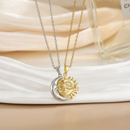Magnetic Sun Moon Necklace