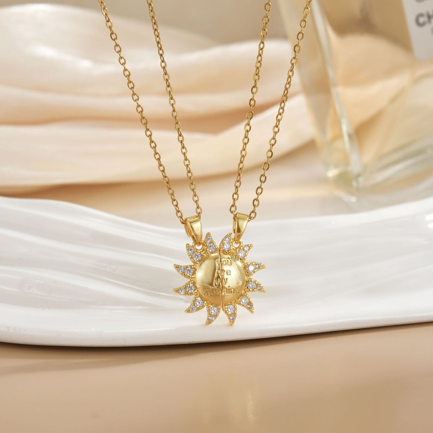 Magnetic Sun Moon Necklace