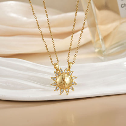 Magnetic Sun Moon Necklace