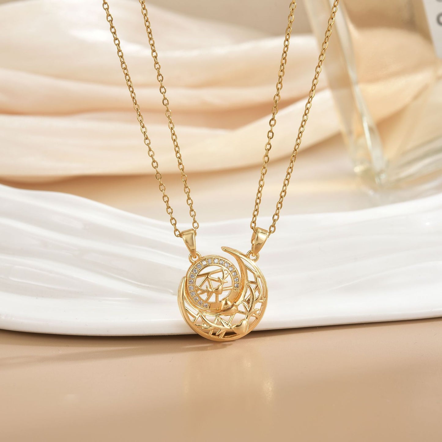 Magnetic Sun Moon Necklace