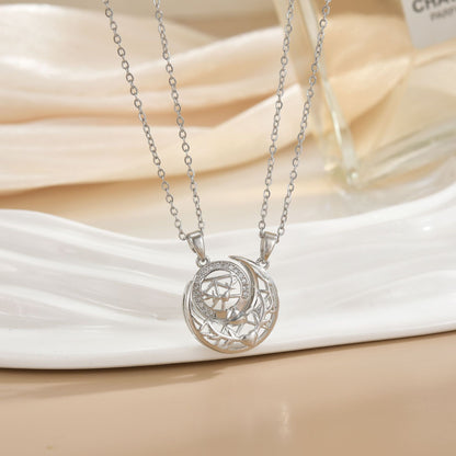 Magnetic Sun Moon Necklace