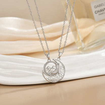 Magnetic Sun Moon Necklace