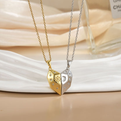 Magnetic Sun Moon Necklace
