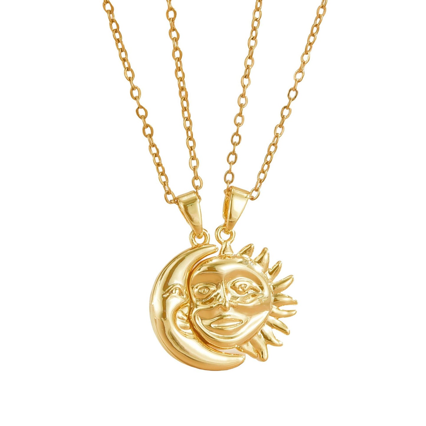Magnetic Sun Moon Necklace