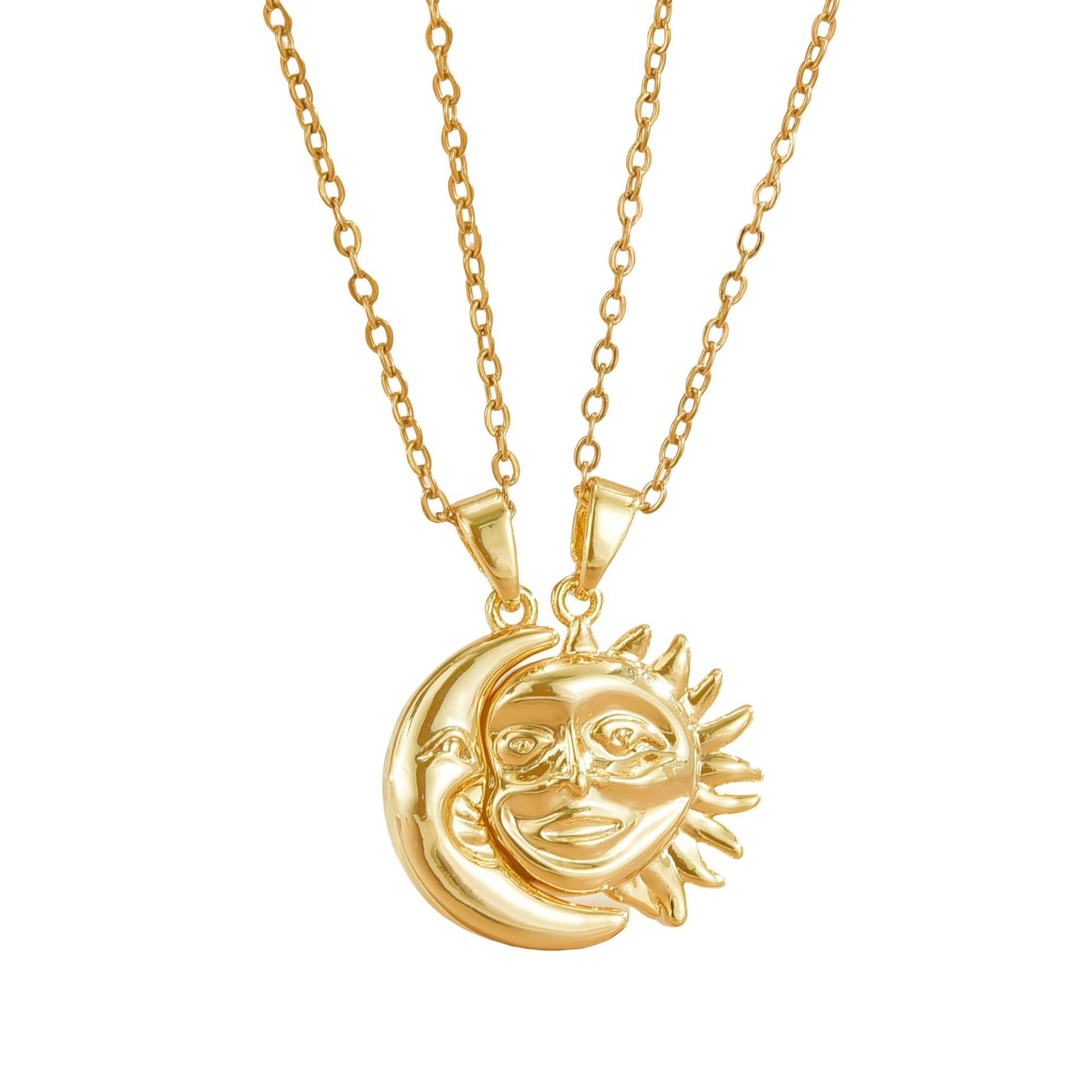 Magnetic Sun Moon Necklace
