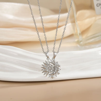 Magnetic Sun Moon Necklace