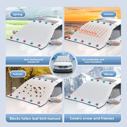 Magnetic thickened car cover for car snow shield