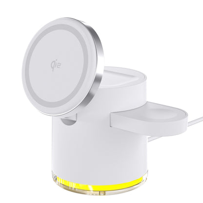 Magnetic three-in-one wireless charger