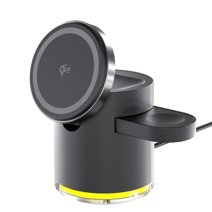 Magnetic three-in-one wireless charger