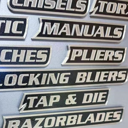 Magnetic Toolbox Labels for Organization