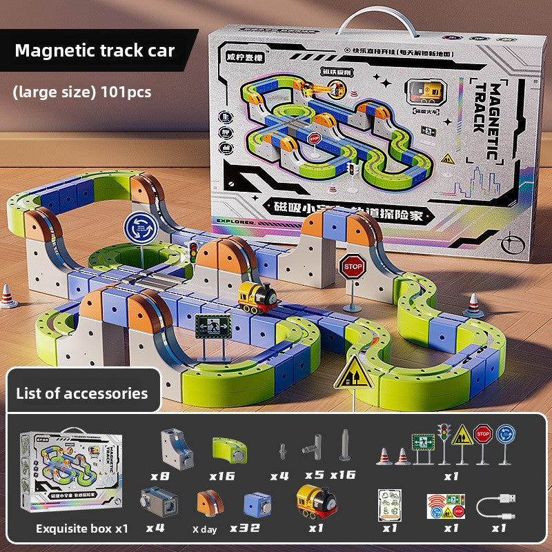 Magnetic track toy