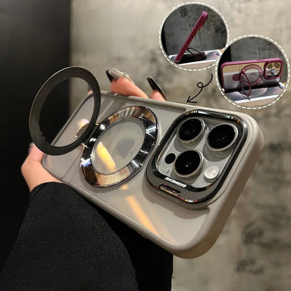 Magnetic Transparent Dual Bracket Anti-Fall Phone Case