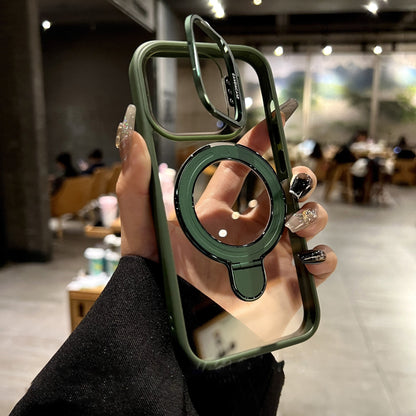 Magnetic Transparent Dual Bracket Anti-Fall Phone Case