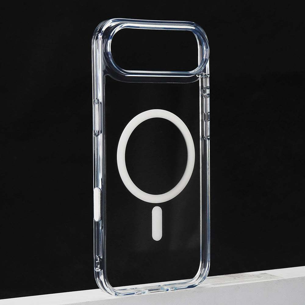 Magnetic Transparent Phone Case with AI Camera Button
