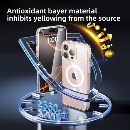 Magnetic Transparent Phone Case with Camera Button