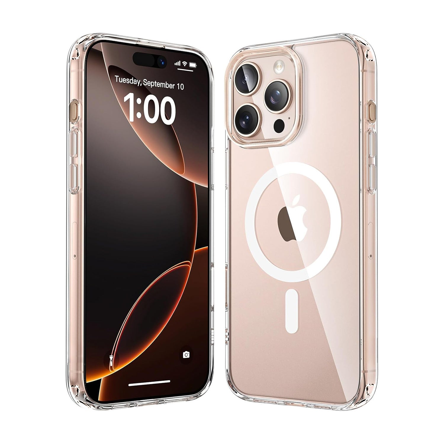 Magnetic Transparent Phone Case with Camera Button