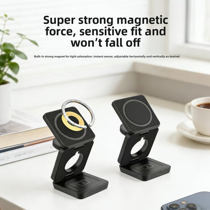Magnetic Triple Wireless Charger with Fast Charging