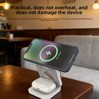 Magnetic Triple Wireless Charger with Fast Charging