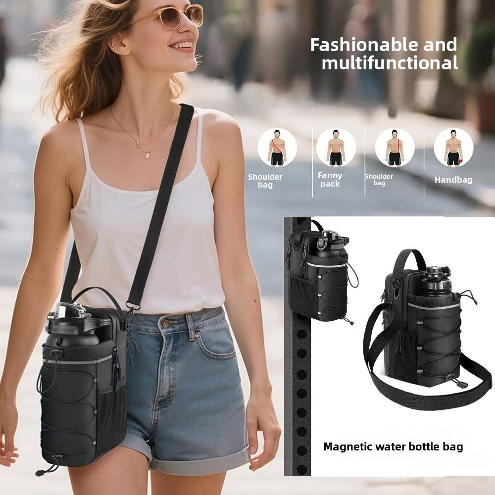 Magnetic Water Bottle Bag Crossbody Gym Storage