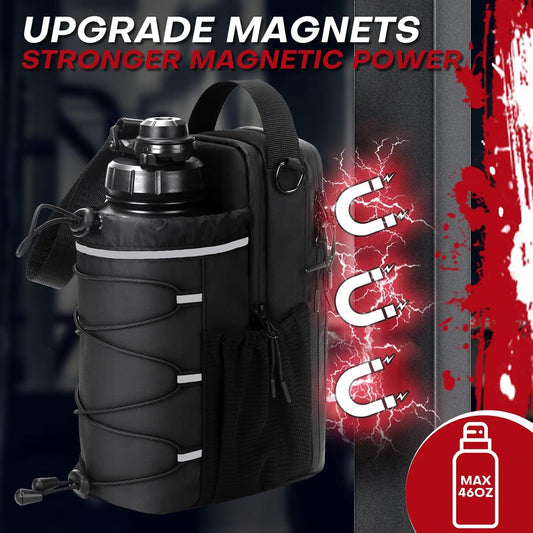 Magnetic Water Bottle Bag Fitness Storage