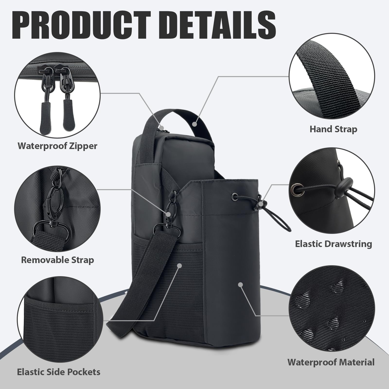 Magnetic Water Bottle Crossbody Bag for Gym and Outdoor