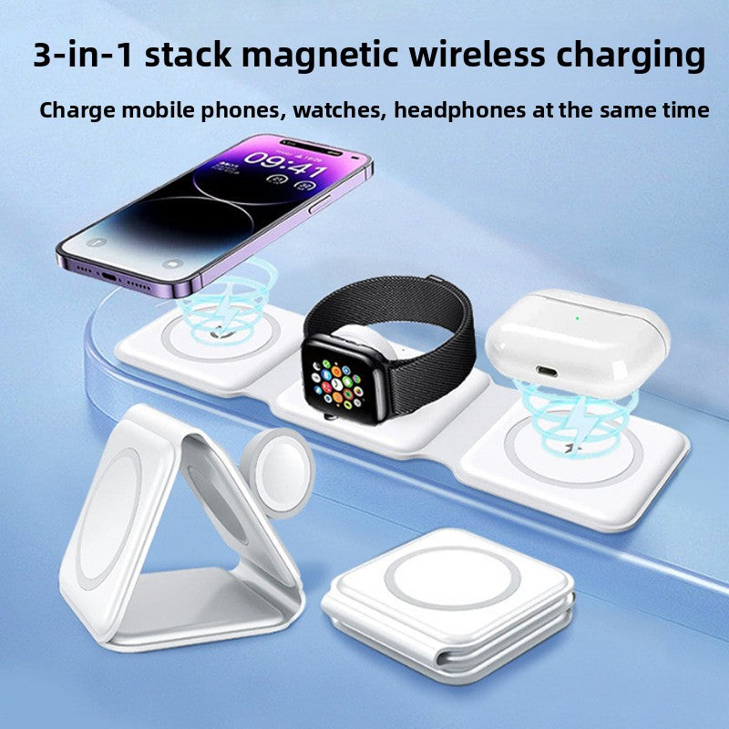 Magnetic Wireless Charger 15W Fast Charging Foldable