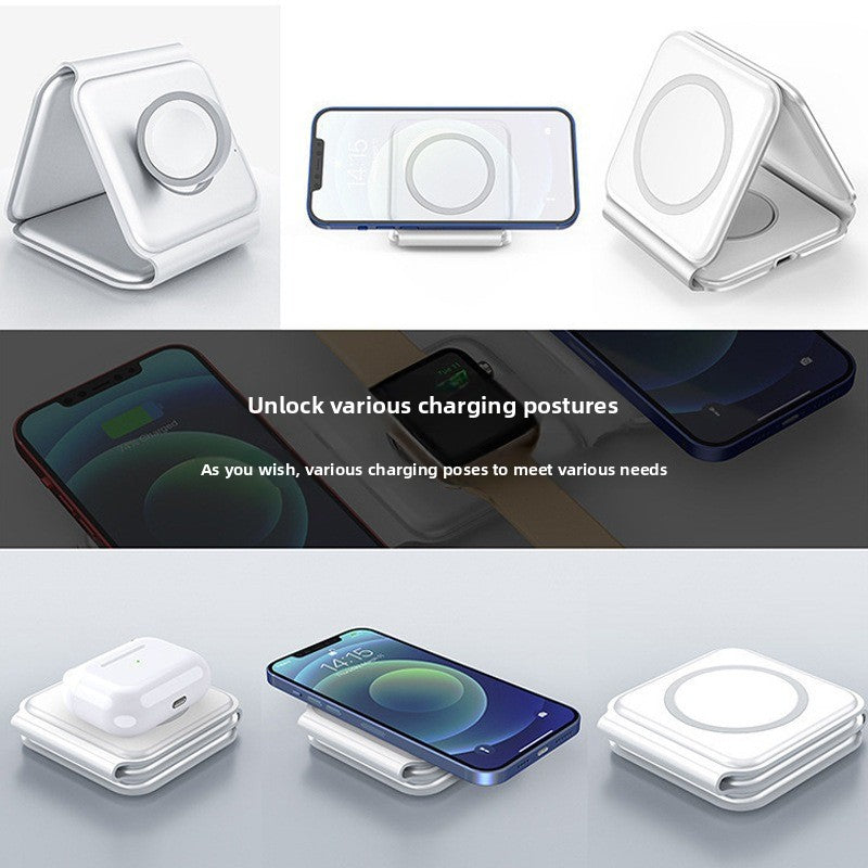 Magnetic Wireless Charger 15W Fast Charging Foldable