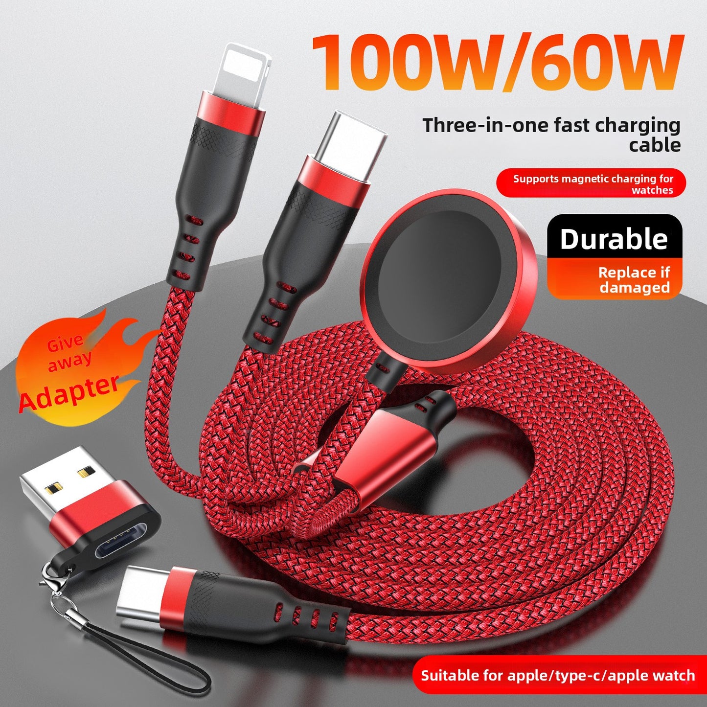 Magnetic Wireless Charger with USB Data Cable
