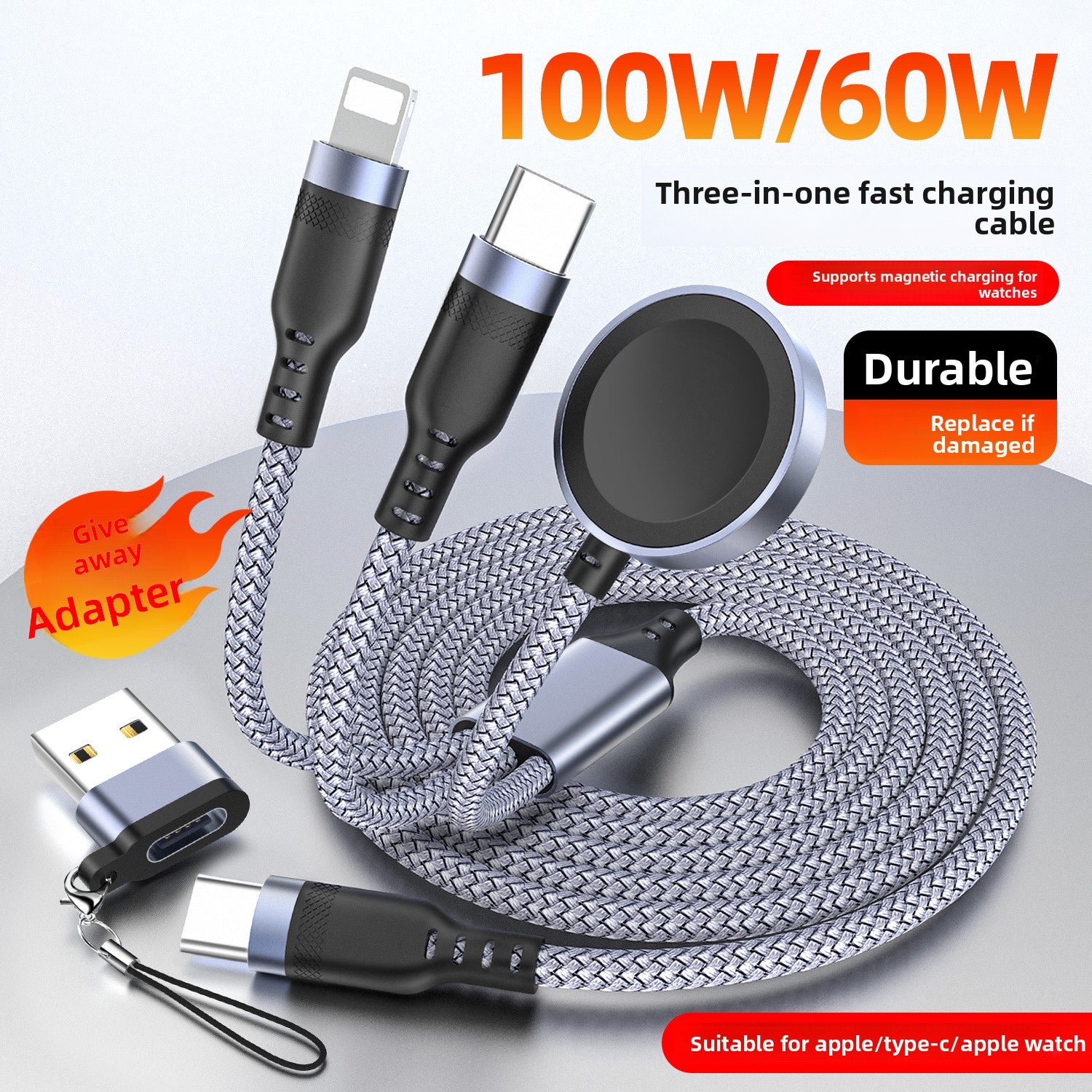 Magnetic Wireless Charger with USB Data Cable