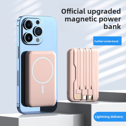 Magnetic wireless charging battery