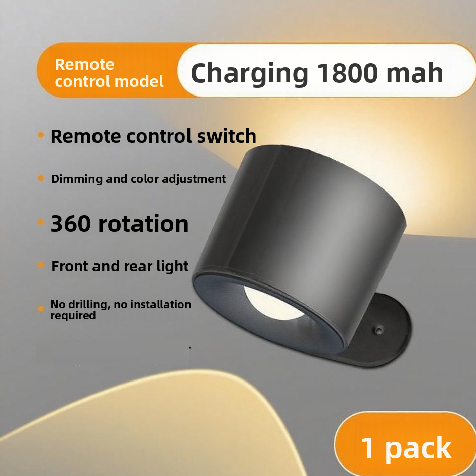 Magnetic Wireless Charging Wall Lamp with Remote Control