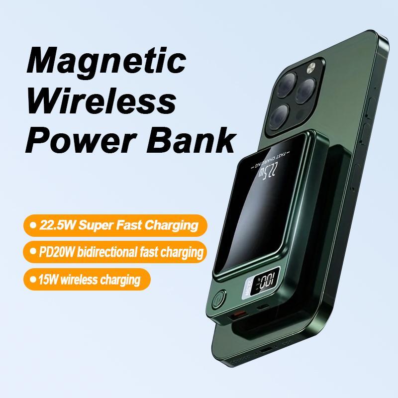 Magnetic Wireless Power Bank with Digital Display
