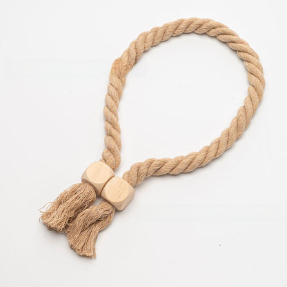 Magnetic Wood Bead Curtain Tie
