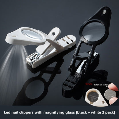 Magnifying LED Nail Clippers with Anti-Splash Design
