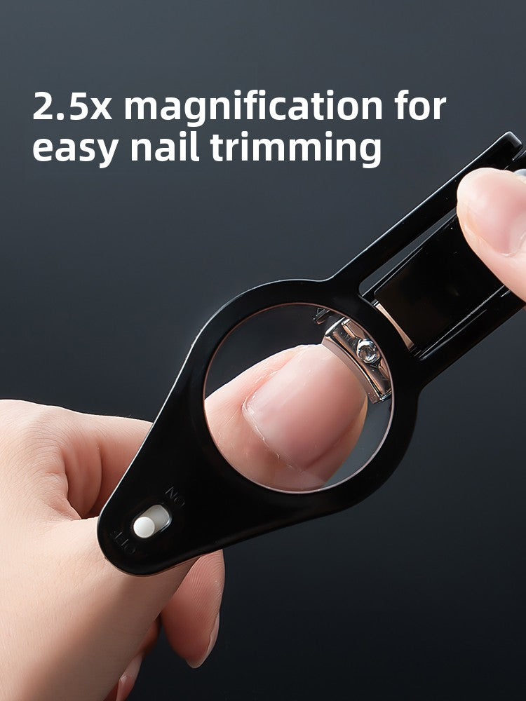 Magnifying LED Nail Clippers with Anti-Splash Design