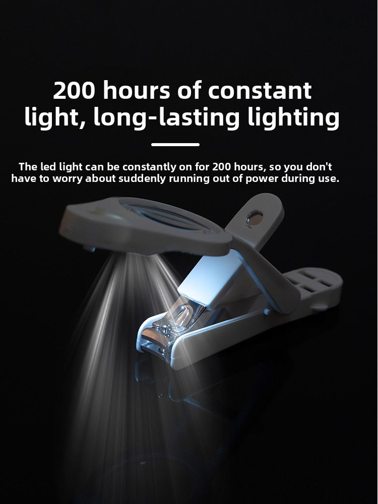 Magnifying LED Nail Clippers with Anti-Splash Design
