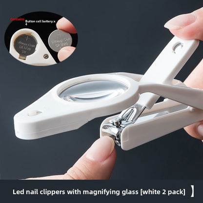 Magnifying LED Nail Clippers with Anti-Splash Design