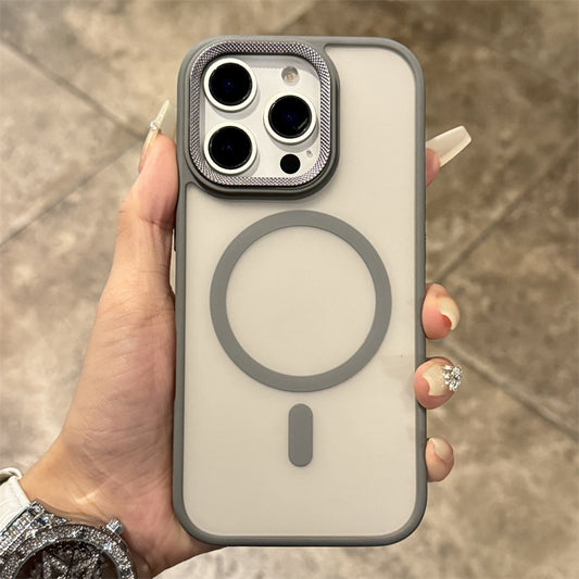 MagSafe Compatible Matte Phone Case with Diamond Lens