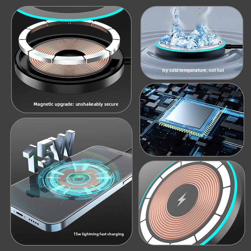 Magsafe transparent magnetic wireless charger