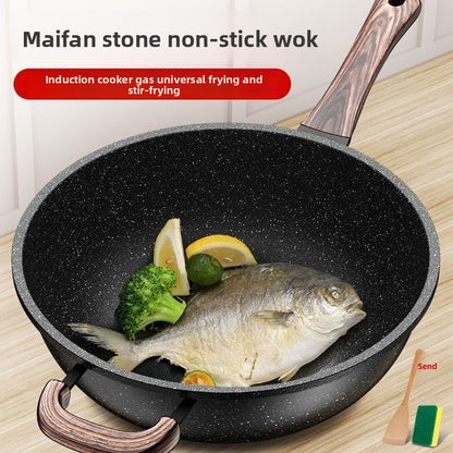 Maifan Stone Non-stick Wok for Induction and Gas Stove
