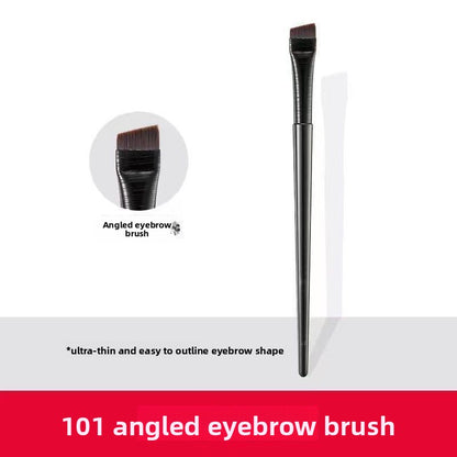 Makeup Brush Set with Eyeliner, Eyebrow, and Nose Shadow Brushes