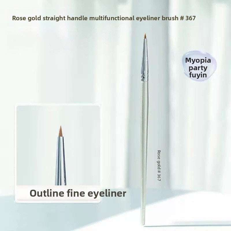 Makeup Brush Set with Eyeliner, Eyebrow, and Nose Shadow Brushes