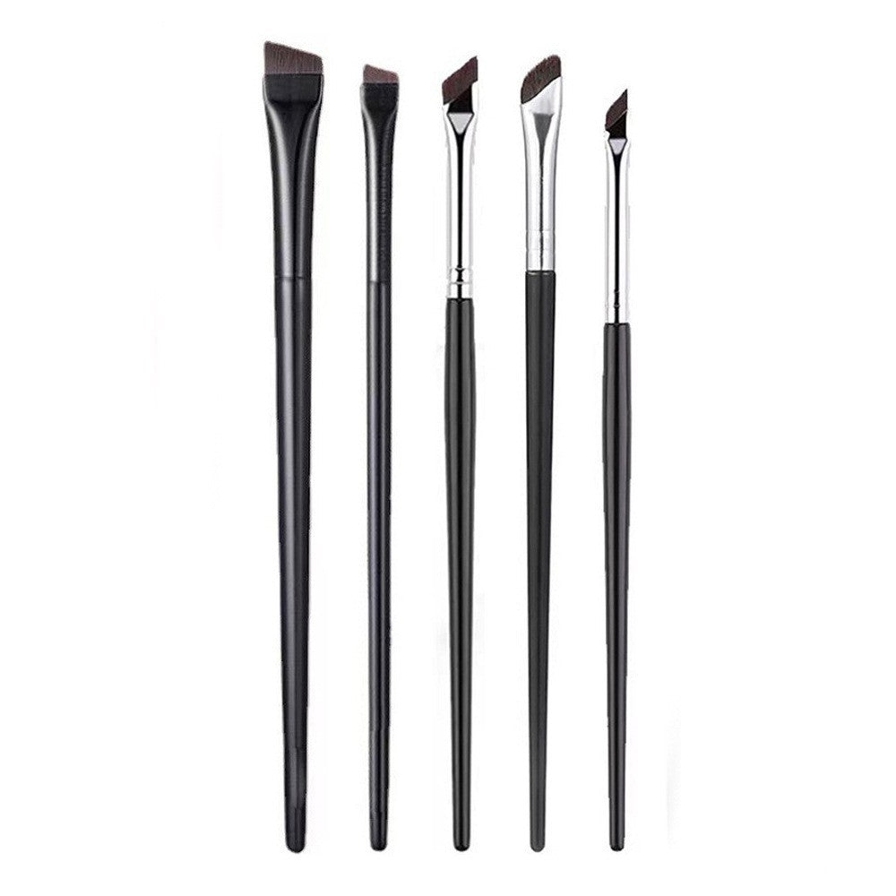 Makeup Brush Set with Eyeliner, Eyebrow, and Nose Shadow Brushes
