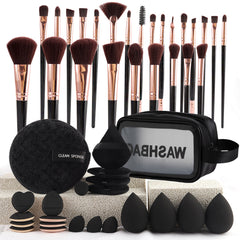 47-piece black wash bag