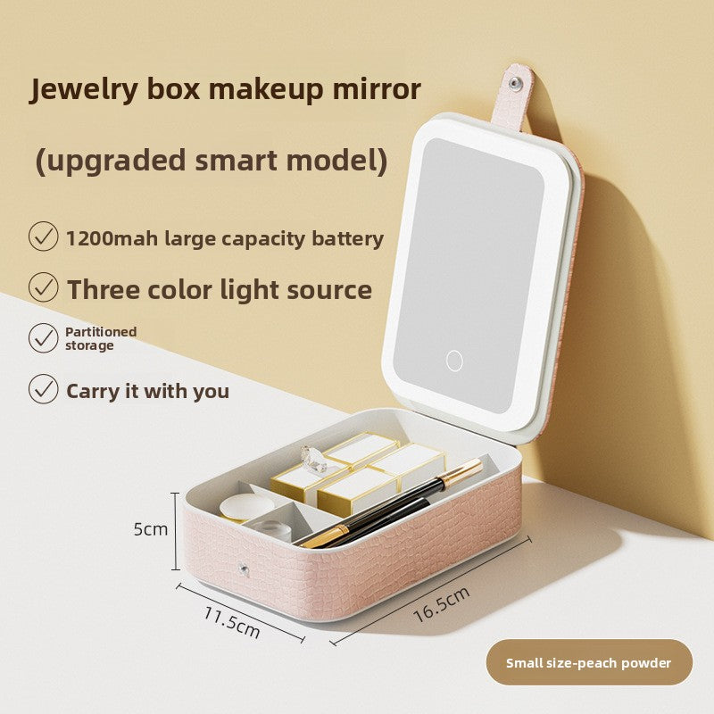 Makeup mirror storage box