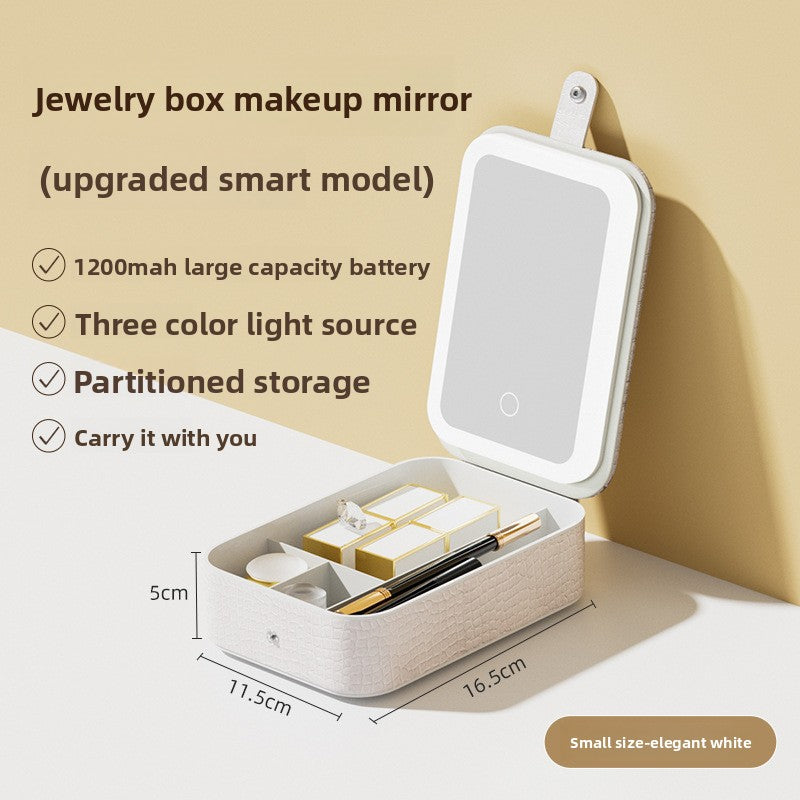 Makeup mirror storage box
