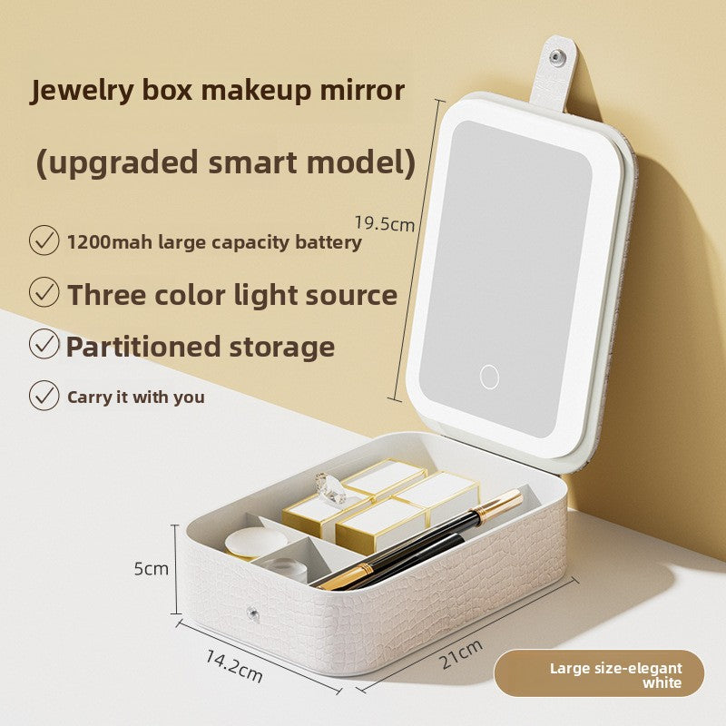 Makeup mirror storage box