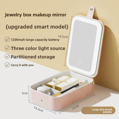 Makeup mirror storage box