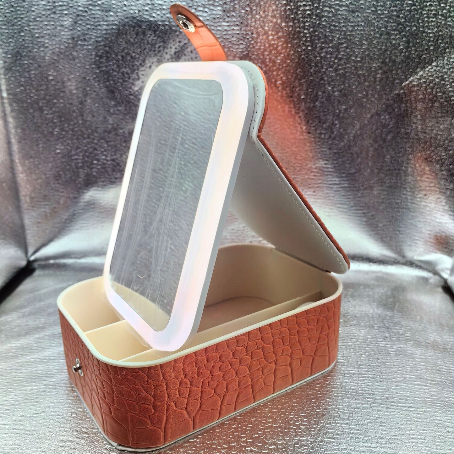 Makeup mirror storage box