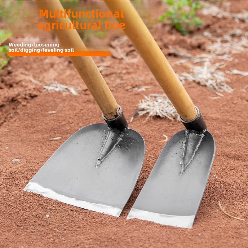 Manganese Steel Garden Digging Hoe with Wooden Handle